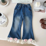 MQTIME  -  Kids Jeans Autumn Spring Girls Denim Pants Fall Princess Kids Baby Trousers 2 3 4 5 6 7Yrs