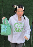 MQTIME  -  Harajuku Bow Tote Bag Women Vintage Sweet Cool Girls Casual Cute Hand Bag Ladies Fairycore Aesthetic Green Handbag