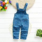 MQTIME  -  Children Kids Baby Boys Denim Pants Infants Girls Overalls Clothing Jumpsuits Jeans for 1-4 Years