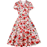  MQTIME  -  Women Summer Pin Up Casual Party Dress 2026 Short Sleeve Retro Robe 60s 50s Vintage Rockabilly 1960s 1950s Swing Dress Vestidos