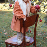  MQTIME  -  Autumn Girls Doll Collar Cotton Linen Dress New Chic Retro Loose Long-Sleeved Baby Girl Casual Party Dresses