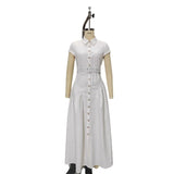 MQTIME  -  French Lapel Long Dress Single-breasted Women's Summer Slim Dress Fashionable Commuter Women's Clothing