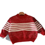  MQTIME  -  Winter Kids Baby Boys Knitwear Versatile Striped Thicken Warm Toddler Boys Pullovers Christmas Infant Boys Knitwear
