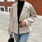 MQTIME  -  Solid Casual Loose Jacket Coats For Women 2025 Winter Vintage Women's Jackets Overcoat Autumn Female Coat Outerwears Tops