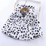 MQTIME  -  New autumn and winter 2-8 year old baby coat thickened warm plush outdoor hooded pure cotton girls coat