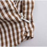 MQTIME  -  Fashion Plaid V Neck Cami Top Women Elegant Sleeveless Spaghetti Strap Camisole Tops Casual Going Out Outfit For Spring Summer