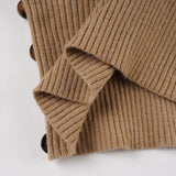 MQTIME  -  Retro Autumn Solid Knitted Hollow Sweater Women Turtleneck Full Batwing Sleeve Loose Casual Versatile Street Pullovers