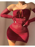 MQTIME  -  Women s Lace Trimmed Sheer Nightgown with Adjustable Straps and Matching G-String Set Sexy Lingerie Sleepwear Babydoll Dress