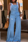 MQTIME  -  Plus Size Women's Jumpsuit Denim Pockets Overall Rompers Wide Leg Jeans Slim Streetwear Casual Fashion Jumpsuit for Women's