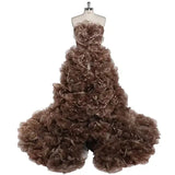 MQTIME  -  Luxury Ruffles Maternity Gowns for Photo Shoot 3d Maternity Dress nova mama skirt African American fluffy