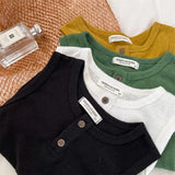 MQTIME  -  Summer New Children Sleeveless T Shirts Solid Color Girls Cotton Breathable Vest Kids Tops Boys Tee Baby Clothes