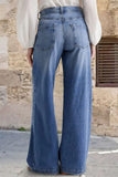 MQTIME  -  Women Wide Leg Jeans Cotton Blend High Waist Baggy Loose Fit Full Length Jeans Trendy Fashion Denim Pants American Style Jeans