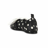 MQTIME  -  Large Bow Tie Polka Dot Ballet Flats Shoes Women Mary Janes Spring Autumn Square Toe Buckle Strap Elegant Black Loafers New