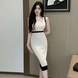 MQTIME  -  Gege Home Sweetie Svel Vest Dr Color Blo Knitted Midi Skirt Polyester Fiber 00% Summer Faion Women's Dr