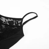 MQTIME  -  Lace Patchwork Bodycon Camisole Maxi Dress Women Fashion Spaghetti Straps Backless Slim Birthday Party Long Robe Evening Gown