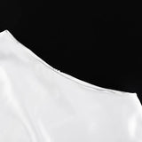 MQTIME  -  Fashion Satin Skirts Low Waist Plaid Color Regular Fit Midi Length Skirts Femme Vacation Ball Gown Long Skirt