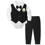 MQTIME  -  Baby Boy Baptism Outfit Infant First Easter Church Christening Suit Set Toddler Formal Wedding Birthday Party Gift Clothes