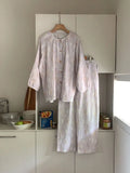 MQTIME  -  Spring Sweet Long Sve Children's Clothing Thin Air Conditioning Suit Home Clothes Set for Mother And Daughter Girls