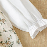 MQTIME  -  2025 Spring New Baby Girls Clothes Long Sleeve Toddler Girls Floral One Piece And Hat 2 Pcs Baby Bodysuits