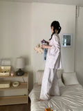 MQTIME  -  Spring Sweet Long Sve Children's Clothing Thin Air Conditioning Suit Home Clothes Set for Mother And Daughter Girls