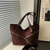 MQTIME  -  leopard print vintage shoulder bag winter tote bag handbag woman novelty cross body bag Female bag y2k casual