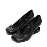 MQTIME  -  New Style Fashion Patent leather Bowknot Women Pumps Spring Summer Strange Fretwork High Heels Mary Jane Female Daily Shoes