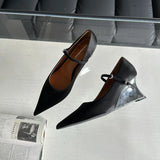 MQTIME  -  Designer Office Women Pumps Shoes Fashion Shallow Wedge High Heels 2025 Spring Autumn Wedding Party Shoes Mujer