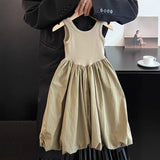 MQTIME  -  Baby Girl Dress Summer New Spliced Sleeveless Flower Bud Dress For Children Girls Vacation Cool Little Belle Girl Beach Sundress