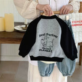 MQTIME  -   Autumn Boys Baseball Jackets Spring Casual Sport Coats Children Clothes Trendy Cartoon Print Outerwear 2-6 Years