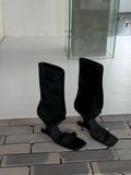 MQTIME  -  New Spring Fashion Women's Clip on High-heeled Sandals Black Hollow Out Comfortable Sexy Party Dance High-heeled Cool Boots