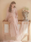 MQTIME  -   Women Photography Props Maternity Dresses Pink Perspective Pregnancy Pregant Dress Studio Photo Shoot Photo Clothes