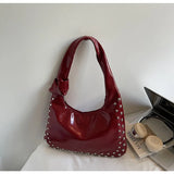 MQTIME  -  Fashion Retro Underarm Women's Bag Casual Single Shoulder Simple Versatile Rivet Single Shoulder Bag