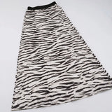  MQTIME  -  Spring and Summer Women's Clothing High Waist Hip Wrap One-step Skirt Zebra Print Split Skirt