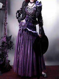 MQTIME  -  Mysterious Nocturne Velvet Elegant Mermaid Dress Elegant Gown Strap Dress Lolita Purple Evening Party Long Dresses