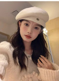 Mqtime New Australian Woolen Belle Hat Fashionable Women's Autumn and Winter High end Elegance and Versatile Artist Hat Showcase Face T