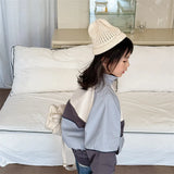 MQTIME  -  Spring Autumn Children Casual Jackets Clothes Boy Letter Long Sleeved Zipper Coats Girls Preppy Style Windbreaker Outerwear