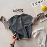 MQTIME  -  Spring New Children Long Sleeve T Shirts Fashion Girls False Two Piece T Shirts Kids Casual Tops Baby Boy Cotton Tees