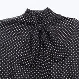  MQTIME  -  Polka Dot Printed Women Shirt Autumn New Bow Tied Blouse Woman Tops Lady Ruffles Long Sleeve Loose Elegant Blouses Top ﻿