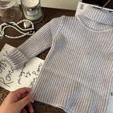  MQTIME  -  Toddler Girls Sweater New Winter Solid Color Thicken Warm Infant Baby Girls Knitwear Versatile Turtleneck Kids Boys Pullovers