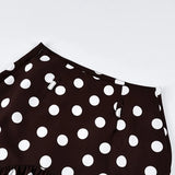 MQTIME  -  Spring Women's Clothing Polka Dot Slimming Elegant Office Wear A Line Long Skirt For Woman Polyester Vintage Midi Skirt With Fl