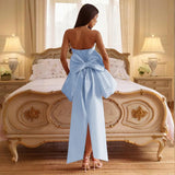 MQTIME  -  Sexy Backless Big Bow Dress Bandeau Dress Women's New Temperament Short Skirt