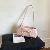  MQTIME  -  Women's Small PU Leather Shoulder Bag New Trend Solid Color Underarm Tote Bag Female Fashion Sweet Casual Dating Handbags