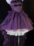 MQTIME  - Purple Light Formal Dress Cute Thin and Glittering Trailing Pettiskirt