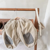 MQTIME  -  Autumn New Kids Corduroy Pants 1-6Y Trendy Boys Elastic Waist Trousers Korean Loose Children's Clothes Girls Baby Harem Pants