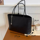 MQTIME  -   Soft Large Capacity Women's Shoulder Bag Fashionable Tote Bag Korean Style PU Material Single Shoulder Bag for Casual Travel