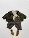  MQTIME  -  Autumn New Children Hooded Windbreaker Solid Boys Dolman Sleeve Zipper Jacket Fashion Girls Loose Coat Cotton Kids Clothes