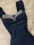 MQTIME  -  Y2K Summer New Sexy Sweet Chicly Women Dress Fashion Street Casual Basic Woman Dress Blue Slim Simple Sleeveless Dresses Female