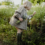 MQTIME  -  Autumn Retro Girls Long-Sleeve Cotton And Linen Shirts With Buttons New Baby Girl Casual Doll Collar Lantern Sleeve Tops TZ151