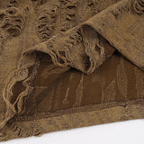 MQTIME  -  Y2k Irregular Design Hole Vintage Solid Low Waist Folds Knitted Women's Skirts