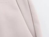  MQTIME  -  Women Fashion Solid Vest Pant Suit Single Breasted Halter Cropped Vests Top High Waist Patchwork Trouser Office Lady Sets
